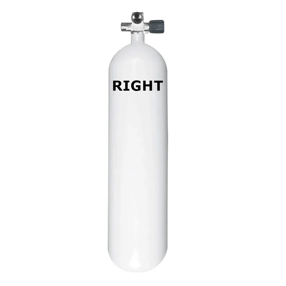 12L Euro Sidemount Cylinder - Round Bottom - Image 3