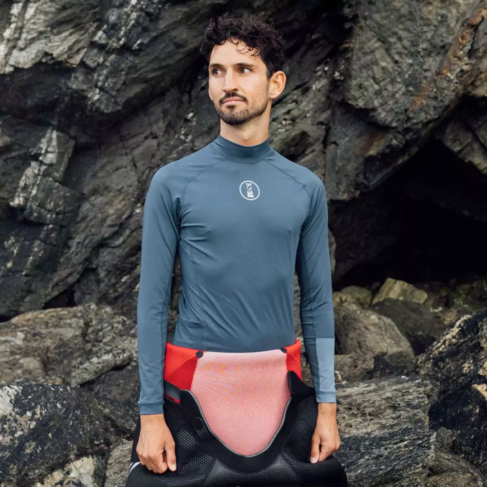 Fourth Element Men's Long Sleeve Hydro-T Rashguard - Ocean Blue/Deep Blue - Image 3