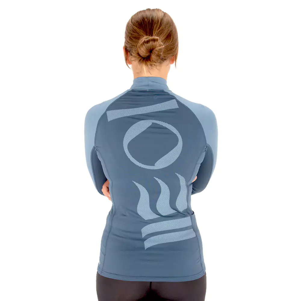 Fourth Element Women's Long Sleeve Hydro-T Rashguard - Ocean Blue/Deep Blue - Image 4