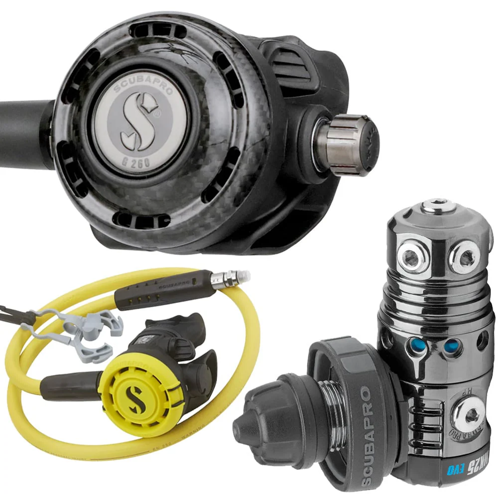 Scubapro MK25 EVO / G260 Carbon Black Tech + R105 Octopus