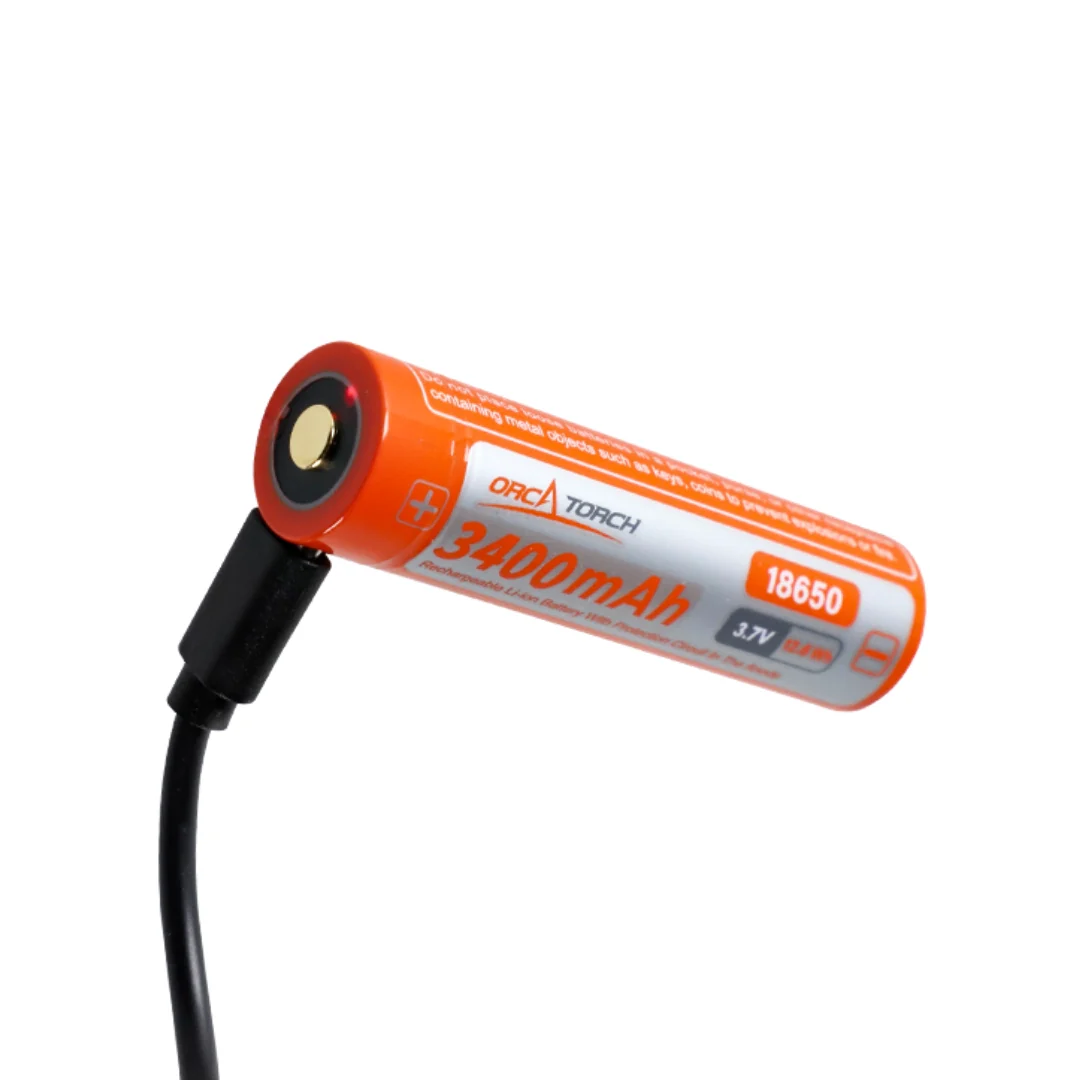 OrcaTorch 18650  3400mAh Battery