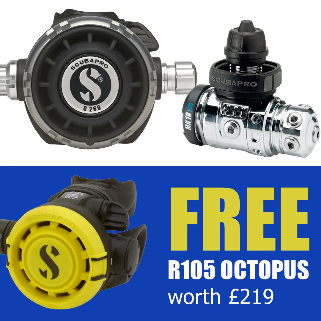 Scubapro MK19 EVO / G260 Regulator + FREE R105 Octopus